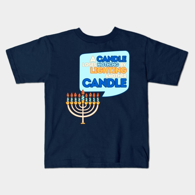 Hanukkah: Shine Bright, Share Light Kids T-Shirt by GiveMeThatPencil